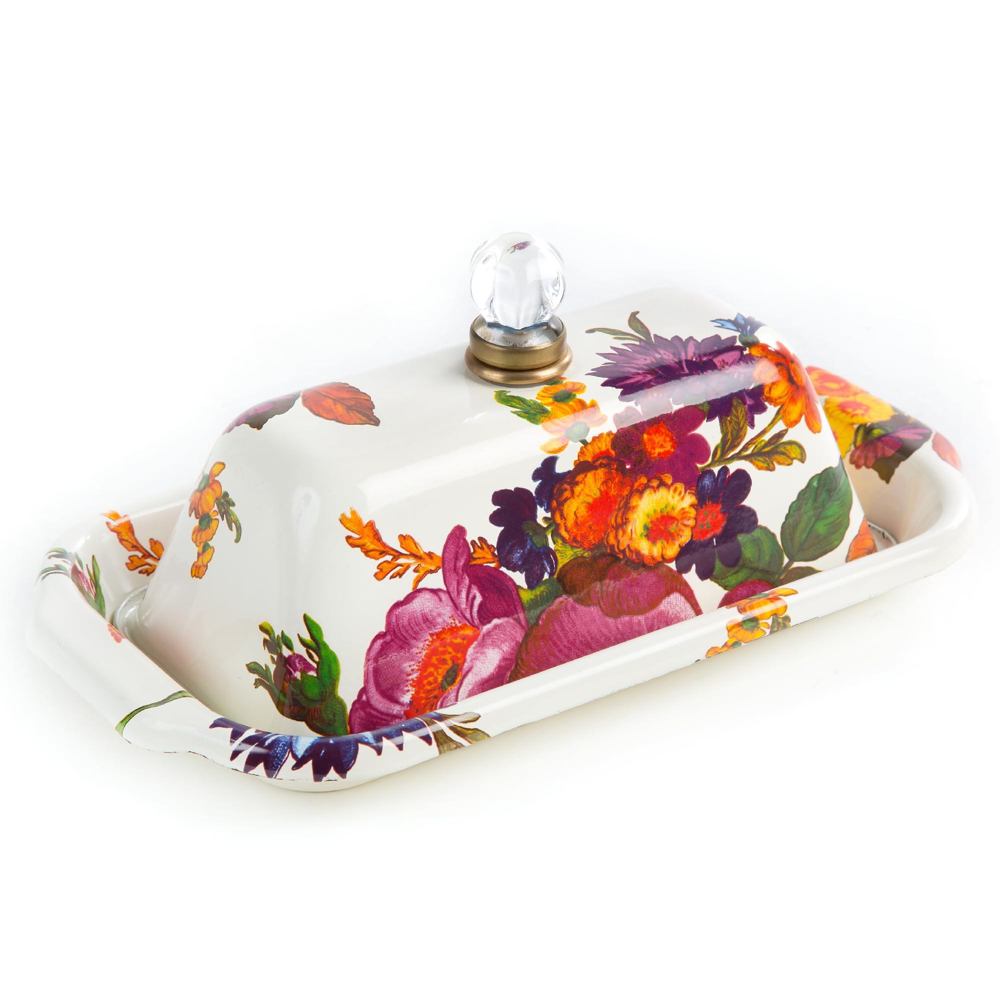 Amazon.com | MACKENZIE-CHILDS Enamel Butter Box, Cute Lidded